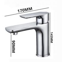 Robinet de lavabo moderne en acier inoxydable à levier unique, à cartouche céramique, avec aérateur économiseur d'eau, pour salle de bain