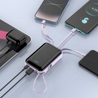 Produit électronique Usine Power Bank LED Affichage numérique Charge rapide 10000mah Power Bank avec câble