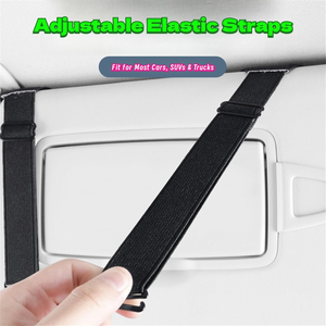 मल्टी-पॉकेट नपा चमड़े के सनग्लास धारक, विजर कार्ड क्लिप के साथ - Product Image 4