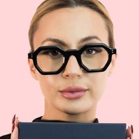 Gafas Unisex de Moda, Redondas, Pequeñas, Montura Completa, Retro, Anti Luz Azul, para Miopía, Lectura, Ópticas