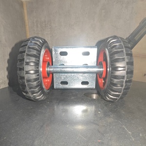 Roue industrielle en caoutchouc <span class=keywords><strong>de</strong></span> 8 pouces, roue pivotante pour <span class=keywords><strong>portail</strong></span> en tube métallique <span class=keywords><strong>coulissant</strong></span> - Product Image 4