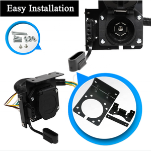 Oem 4way phẳng để 7way Vòng lưỡi và <span class=keywords><strong>4</strong></span> cách <span class=keywords><strong>Trailer</strong></span> dây nịt Adapter 7pin <span class=keywords><strong>Trailer</strong></span> ổ cắm kết nối với gắn khung - Product Image 2