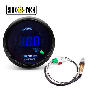 Miroir à <span class=keywords><strong>encre</strong></span> lumineuse 2 pouces 52MM Digital LED Blue Light Air-fuel Ratio Meter 12V Car Modification Instrument avec capteur d'oxygène - Product Image 1