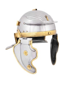 Casco de Centurión Romano Antiguo, Disfraz de Guerrero Medieval, Armadura Romana Plateada/Dorada para Cosplay y Representaciones Escénicas - Product Image 1