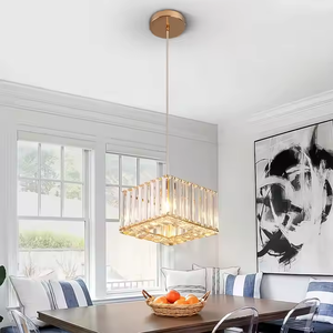 Home Decor Kitchen Long bar Crystal Pendant <b>Light</b> Modern <b>Chandelier</b> for Dining Room or Restaurant - Product Image 1