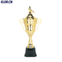 Trophées et récompenses de golf dorés Elor Creative Design avec plaque nominative personnalisée, fourniture directe d'usine, coupes et plaques de trophées sportifs