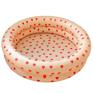 new design 2 rings red hearts swimming pool inflatable red hearts design pool