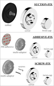 Stainless Steel Vacuum <strong>Suction</strong> <strong>Bathroom</strong> <strong>Accessories</strong> Sets - Product Image 2