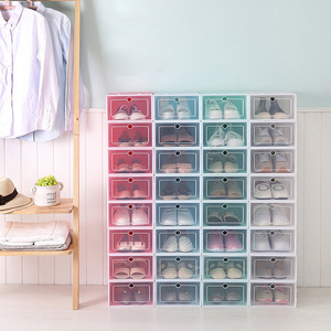 Shoe Storage Boxes Drawer Type Front Opening Shoe Rack Organizer Shoes Container Women's Sneakers