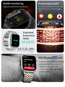 TK23 pro Smart Watch <span class=keywords><strong>cinturino</strong></span> <span class=keywords><strong>in</strong></span> <span class=keywords><strong>acciaio</strong></span> IP68 impermeabile per il monitoraggio della frequenza cardiaca orologi <span class=keywords><strong>Smartwatch</strong></span> TK23 <span class=keywords><strong>con</strong></span> funzione di chiamata BT - Product Image 5