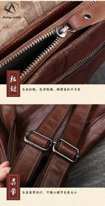 Mochila de Viaje de Cuero Vacuno Genuino Andong para Mujeres y Chicas, Nueva, Súper Moderna, con Gran Capacidad y Grabado en Relieve - Product Image 4