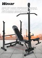 Banc de musculation personnalisé Wavar, banc multifonctionnel, ensemble de presse à haltères avec coussin pour curls de bras