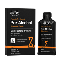 OKTW Pré-alcoolique liquide probiotique avec extrait de chardon-Marie : Complément pour soutenir le métabolisme de l'alcool et la santé du foie