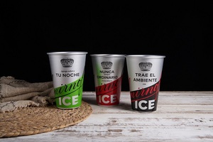 Mug à bière réutilisable en aluminium argenté 450 ml, cadeaux d'affaires, fête, camping en plein air, sans BPA, grande capacité - Product Image 2