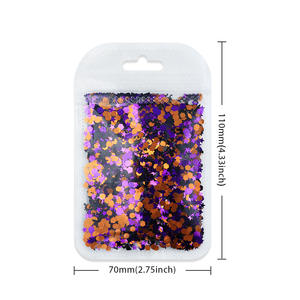 Figurines d'ongles 3D en plastique pour Halloween, paillettes, sequins, citrouille, crâne, étoile, chat, décorations en vrac, breloques - Product Image 5