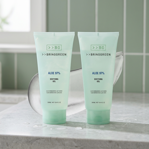 BRINGGREEN ดับเบิ้ลเซ็ต 600 มล. ครีมบำรุงผิวหน้า ลดสิว 97% อโลโซ่ทติ้ง เจล มอยเจอร์ไรเซอร์ ไวท์เทนนิ่ง ฟิร์มมิ่ง สำหรับทุกสภาพผิว จากเกาหลี - Product Image 3