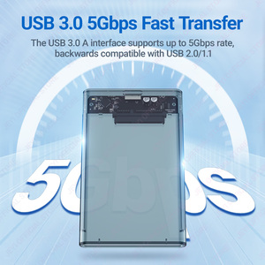 JEYI Factory 2.5" HDD/SSD <b>Enclosure</b> <b>Plastic</b> USB 3.0 5Gbps UASP Tool-Free Installation-Support OEM/ODM -i9 2.5 Inch HDD <b>Enclosure</b> - Product Image 5