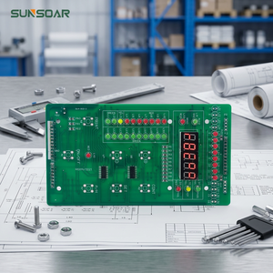 แผงวงจรสีเขียว QLN-602-3ควบคุมอุตสาหกรรม sunsoar พร้อมจอแสดงผล LED และส่วนประกอบรีเลย์ - Product Image 1