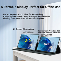 Écran de voyage ultra-fin 13,5 pouces, moniteur portable extensible 2256x1504P, double Type-C HDMI pour ordinateur portable, téléphone, PS5, Xbox, Switch