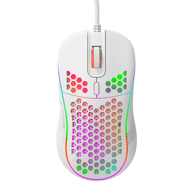 Ultralight Honeycomb Gaming Mouse USB Wired Gaming Mouse Mechanical Mice 7200DPI Adjustable Gamer Mouse for PC Computer Game