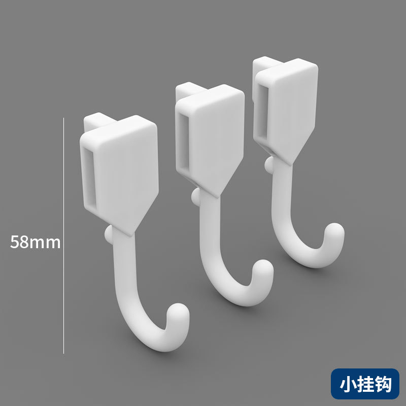 Five J-shaped hooks [white]
