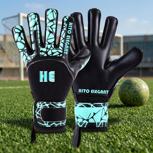 Gants de gardien de but de football durables, respirants, confortables, avec design antidérapant et protection réglable des poignets et des doigts - Product Image 3