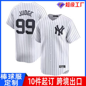 <span class=keywords><strong>Maillot</strong></span> de <span class=keywords><strong>baseball</strong></span> des <span class=keywords><strong>Yankees</strong></span> de New York pour <span class=keywords><strong>homme</strong></span>, 99 Judge, gris, séchage rapide, uniforme en sergé - Product Image 4