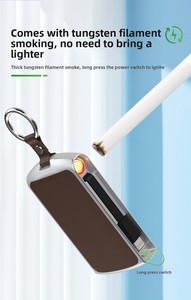 K106 portatile Mini portachiavi Power Bank con doppia linea di emergenza LI-polimero batteria Mini accendisigari doppio cavo di ricarica - Product Image 6