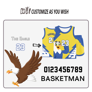 Ensemble d'uniformes de basketball personnalisés pour enfants, motif Aigle des rêves, maillot sublimé pour équipes de ligue junior, 1 ensemble MOQ, tenue d'entraînement respirante - Product Image 4