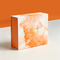 Emballage cosmétique magnétique en carton rigide de luxe, grande boîte cadeau en papier avec logo personnalisé