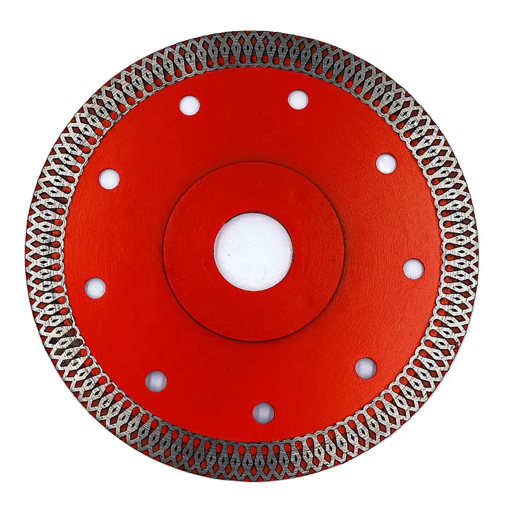 hot press sintered net turbo saw blade with reinforced core for cutting porcelain