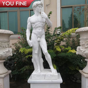 YOUFINE европейская уличная арт-деко знаменитая Классическая скульптура человека в натуральную величину мраморная статуя Девида Микеланджело - Product Image 3