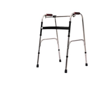 Stainless Steel Walking Aid <b>Foldable</b> With Wheels Non Slip Four Legged Cane For Elderly Outdoor Use - Product Image 2