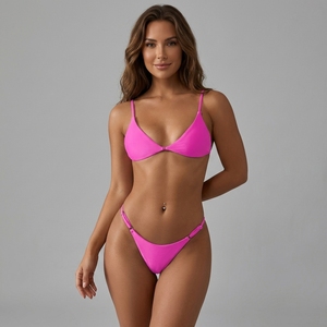 Maillots <span class=keywords><strong>de</strong></span> <span class=keywords><strong>bain</strong></span> 2026 : Bikinis roses <span class=keywords><strong>de</strong></span> luxe pour femmes, ensembles <span class=keywords><strong>de</strong></span> bikinis triangulaires personnalisés – Fabricant - Product Image 1