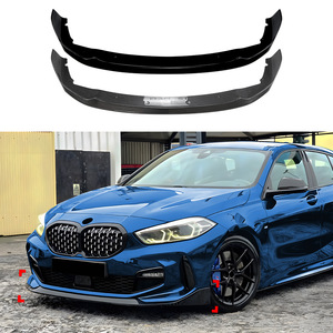 Bmw 1 Series F40 Front Lip Splitter Piano Black Carbon Fiber Texture ABS Body Kit 2019-2024 - Product Image 1