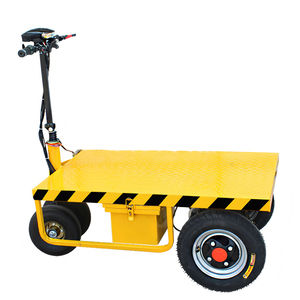 Portable à quatre roues pliant remorque à plat chariot à main chariot à plate-forme électrique Durable chariot de camion pour chantier de construction OEM - Product Image 2