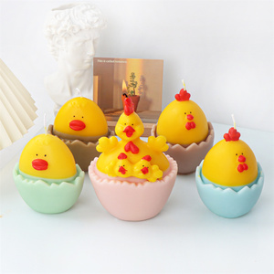 Festa della mamma guscio d'uovo pulcini animali candela stampo in Silicone piccola anatra sapone che fa forniture Cluck Hen pollo cera di soia stampo in resina - Product Image 2