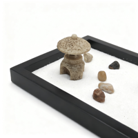 Kit de jardin zen de bureau en gros, magnifique ensemble de jardin miniature japonais en résine de qualité supérieure, cadeau pour la maison, accessoires de bureau