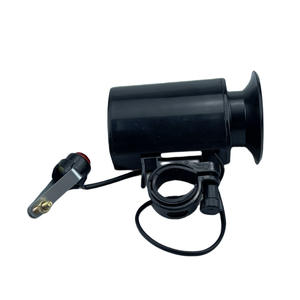 Klaxon électrique Qt 205 noir, son puissant, sonnette de vélo, alimenté par batterie, en plastique - Product Image 5