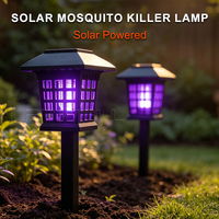 Repelente Solar de Mosquitos, Luz UV Duradera para Exteriores, Jardín, Césped, Camino Eléctrico para Matar Mosquitos, Lámpara de Luz Solar