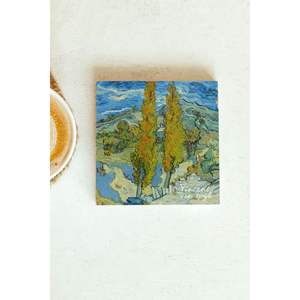 Vincent <b>Van</b> Gogh Series Stone Coaster Set 7 Square Design for Business Cup <b>Mat</b> Gift or Promotion - Product Image 1