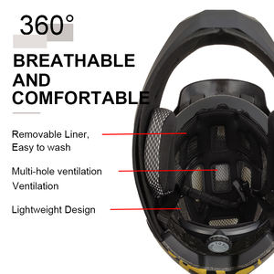 Helm Sepeda Downhill Full Face Unik, Helm Full Face All Mountain Enduro Trail, Standar CE CPSC - Product Image 4