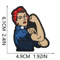 Offre Spéciale : Patch en tissu thermocollant en feutre brodé, motif Œil de pêche, Crâne, Lèvres, Rose, Femme, pour la décoration de vêtements et sacs
