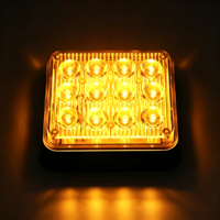 Feu de signalisation d'urgence clignotant à LED carré 24W, rechargeable, avec fixation magnétique, aspect polycarbonate