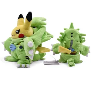 Le plus récent 23cm Pokemoned Pikachued peluche poupée cosplay ligne complète Tyranitar Hydreigon Ampharos Maniac jouets en peluche