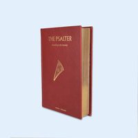 Cubierta roja de cuero PU de alta calidad, impresión en color de la Biblia de la compañía