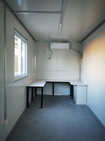 Conteneurs d'expédition préfabriqués portables et mobiles de 10 pieds, 20 pieds de long, bureau, 20 pieds, salle de bain et toilettes en option