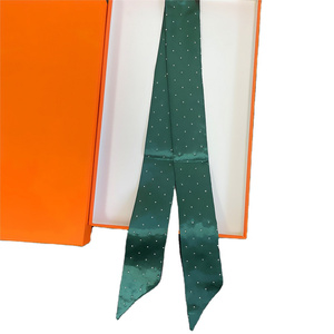 Pañuelo de seda estrecho de lujo con estampado mitológico egipcio para mujer, cinta para asa de bolso, lazo de satén a la moda - Product Image 3