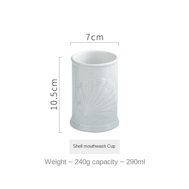 Ensemble 4 Pièces Accessoires Salle De Bain Céramique Blanc - Distributeur Savon, Gobelet, Porte-Savon, Pot