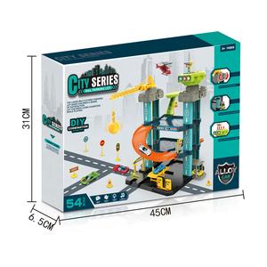 Nouvel Arrivage Jouet Coulissant Lumineux Éducatif et Ludique en Plastique Écologique, Série Policière et Pompier, avec Circuit de Voitures et Rail Coulissant - Product Image 1